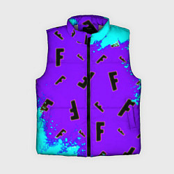 Женский жилет Fortnite neon steel colors epic, цвет: 3D-светло-серый