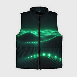 Женский жилет Круглый зеленый мистический фон