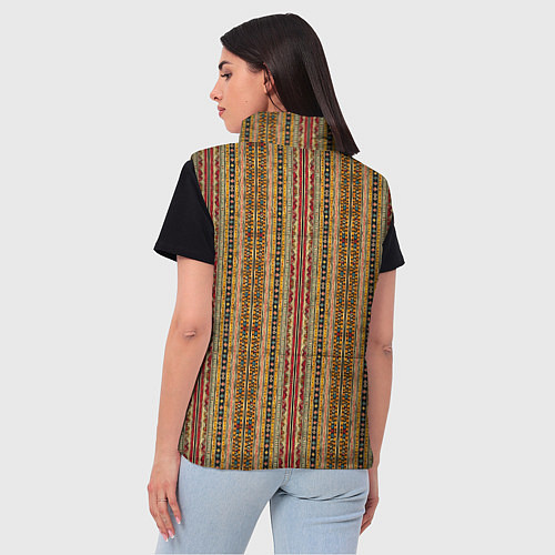Женский жилет Африканские линии / 3D-Черный – фото 4