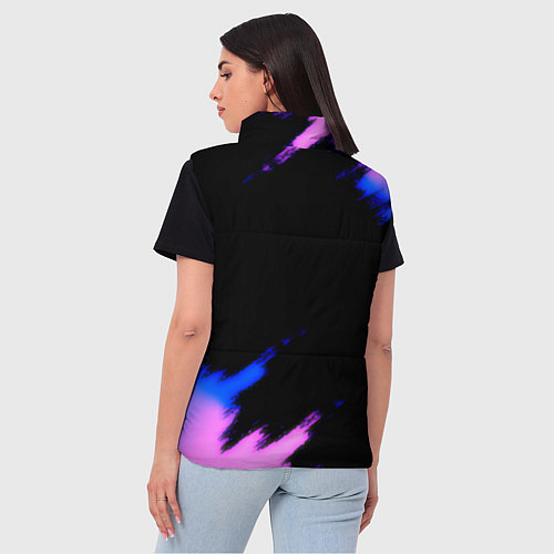 Женский жилет BMW неоновые краски спорт / 3D-Черный – фото 4