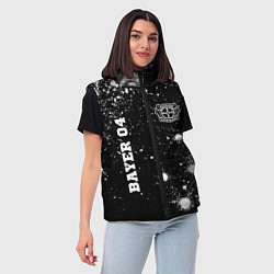 Женский жилет Bayer 04 sport на темном фоне вертикально, цвет: 3D-черный — фото 2