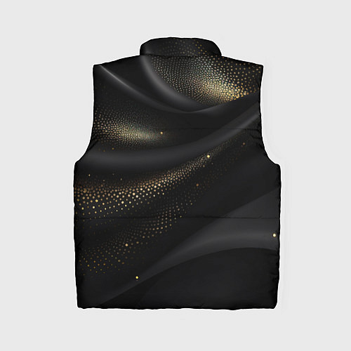 Женский жилет Золотой герб России на черно-золотой текстуре / 3D-Светло-серый – фото 2