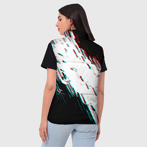 Женский жилет Glitch effect / 3D-Черный – фото 4