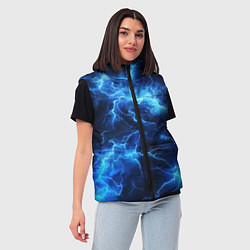 Женский жилет Элементаль энергии текстура, цвет: 3D-черный — фото 2