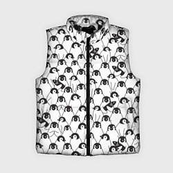 Женский жилет Узор с пингвинами