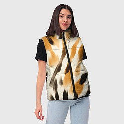 Женский жилет Акварельные полосы, цвет: 3D-светло-серый — фото 2