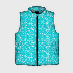 Женский жилет Бело-голубой паттерн квадратики