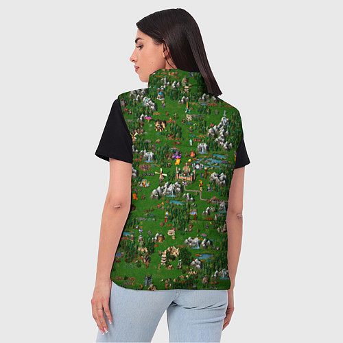 Женский жилет Герои 3 Карта Сопряжения / 3D-Черный – фото 4