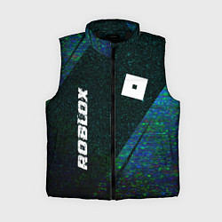 Женский жилет Roblox glitch blue, цвет: 3D-черный