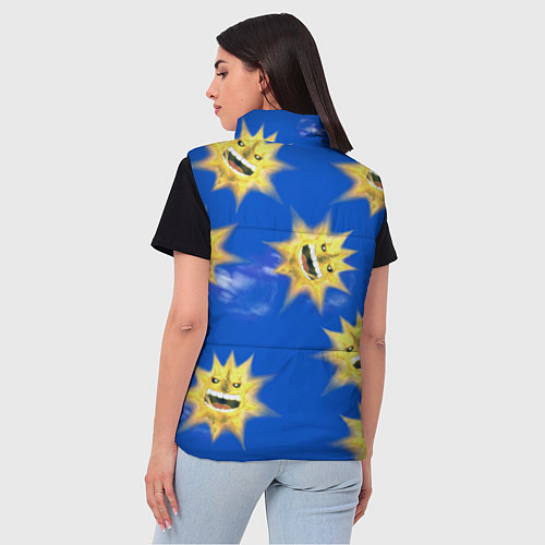 Женский жилет Soul eater-солнце / 3D-Светло-серый – фото 4