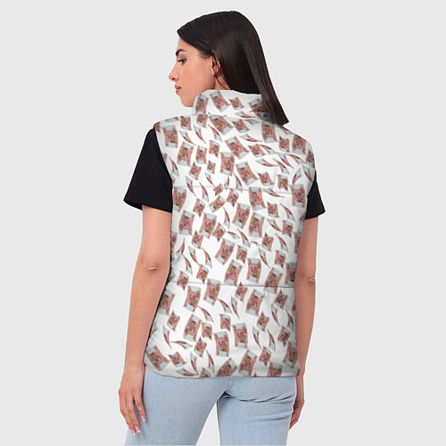 Женский жилет Деньги рубли / 3D-Черный – фото 4