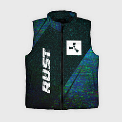 Женский жилет Rust glitch blue, цвет: 3D-черный