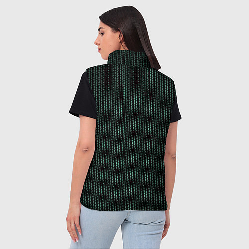 Женский жилет Чёрный в мелкие полоски / 3D-Черный – фото 4