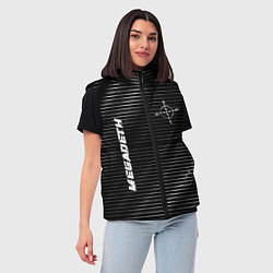 Женский жилет Megadeth metal rock lines, цвет: 3D-черный — фото 2