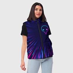 Женский жилет Evangelion neon blast lines, цвет: 3D-черный — фото 2