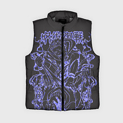 Женский жилет Магическая битва Сукуна молнии, цвет: 3D-светло-серый