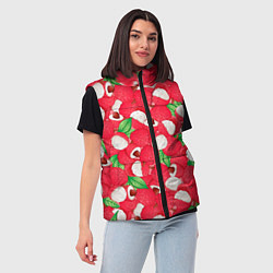 Женский жилет Экзотический фрукт личи, цвет: 3D-черный — фото 2