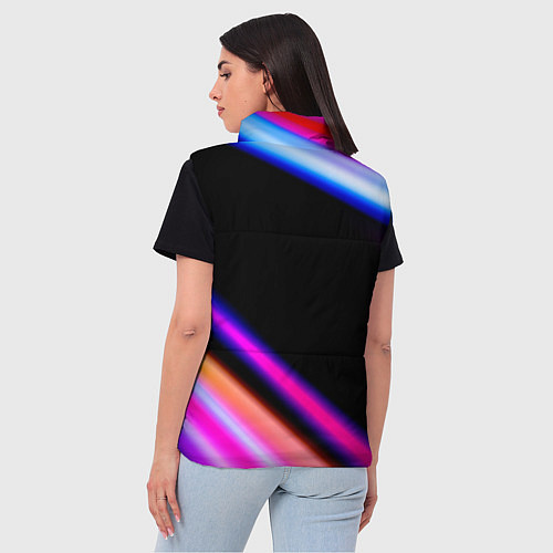 Женский жилет Architects neon rock lights / 3D-Черный – фото 4