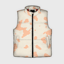 Женский жилет Бежевый пятнистый паттерн, цвет: 3D-красный