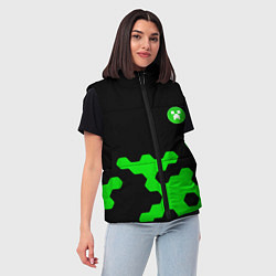 Женский жилет Minecraft game creeper, цвет: 3D-черный — фото 2