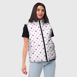 Женский жилет Красивый узор звезды, цвет: 3D-черный — фото 2