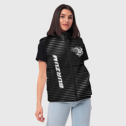 Женский жилет Burzum metal rock lines, цвет: 3D-черный — фото 2