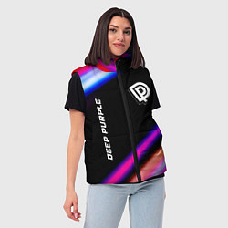 Женский жилет Deep Purple neon rock lights, цвет: 3D-черный — фото 2