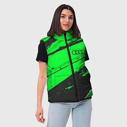 Женский жилет Audi sport green, цвет: 3D-черный — фото 2