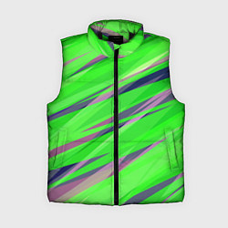 Женский жилет Зелёный и фиолетовый абстрактные полосы