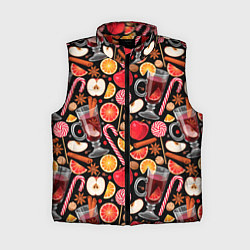 Женский жилет Глинтвейн с фруктами, цвет: 3D-красный
