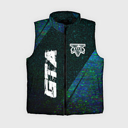 Женский жилет GTA glitch blue, цвет: 3D-черный