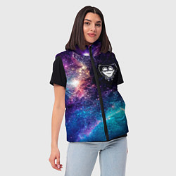 Женский жилет Poppy Playtime space face game, цвет: 3D-черный — фото 2