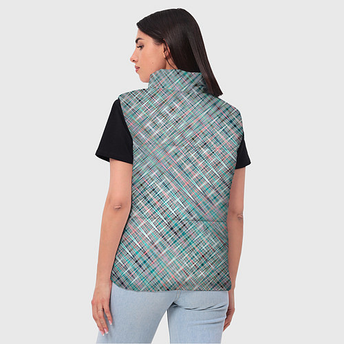 Женский жилет Светлый серо-голубой текстурированный / 3D-Светло-серый – фото 4