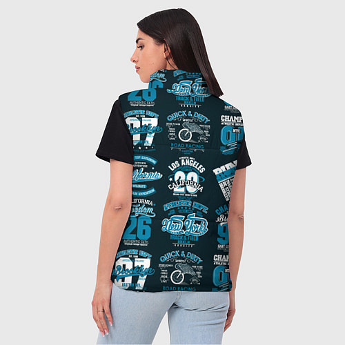 Женский жилет New York city pattern / 3D-Черный – фото 4