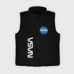 Женский жилет NASA logo usa space, цвет: 3D-черный