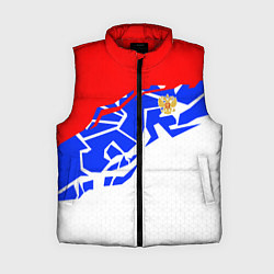 Женский жилет Россия- астрактивный триколор