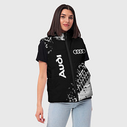 Женский жилет Ауди: следы от шин, цвет: 3D-красный — фото 2