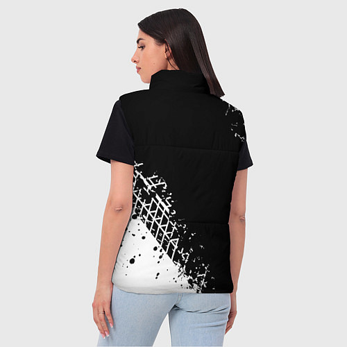 Женский жилет Инфинити: следы от шин / 3D-Красный – фото 4