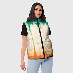 Женский жилет Abstract color stripes, цвет: 3D-светло-серый — фото 2