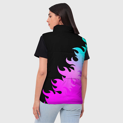 Женский жилет Bleach неоновый огонь / 3D-Черный – фото 4