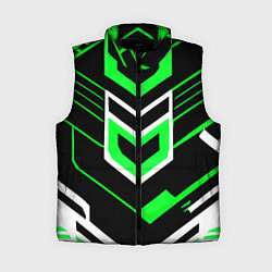 Женский жилет Полосы и зелёно-белый шестиугольник