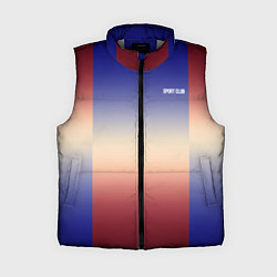 Женский жилет Красный-синий градиентный узор, цвет: 3D-светло-серый