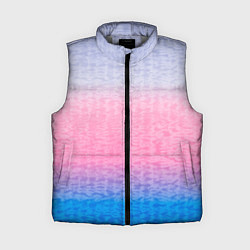 Женский жилет Tie-dye color gradient: pink-blue, цвет: 3D-светло-серый