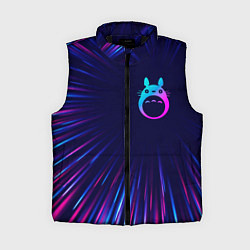 Женский жилет Totoro neon blast lines, цвет: 3D-черный