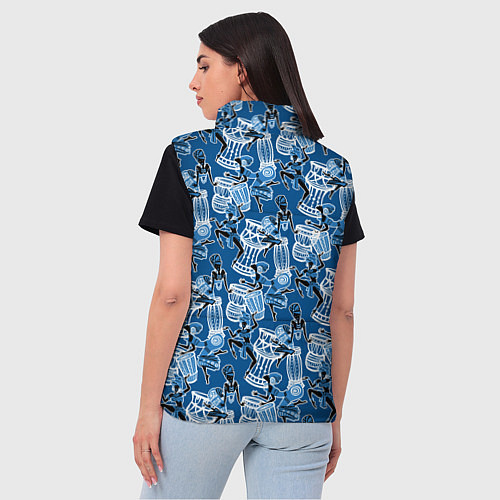 Женский жилет Африканские барабанщицы / 3D-Черный – фото 4