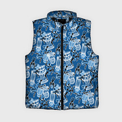 Женский жилет Африканские барабанщицы, цвет: 3D-черный