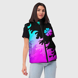 Женский жилет Black Clover неоновый огонь, цвет: 3D-черный — фото 2