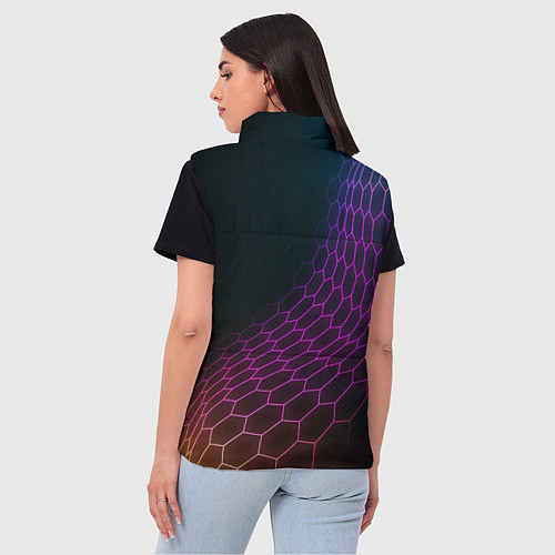 Женский жилет Infiniti neon hexagon / 3D-Черный – фото 4