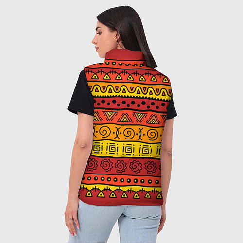 Женский жилет Африканские этнический орнамент / 3D-Черный – фото 4