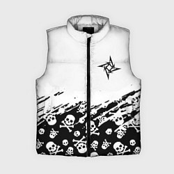 Женский жилет Металика черепа рок